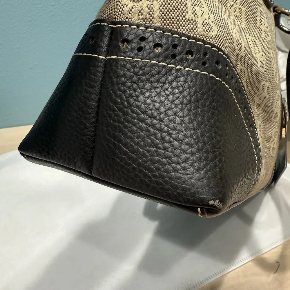 Dooney & Bourke HP785 Y8 Medium Domed Satchel Handbag Purse Mushroom New Tags